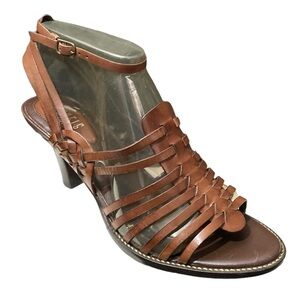 Vintage Nickels Poron 4000 T-Agassi brown leather sandals - size 8 NEW